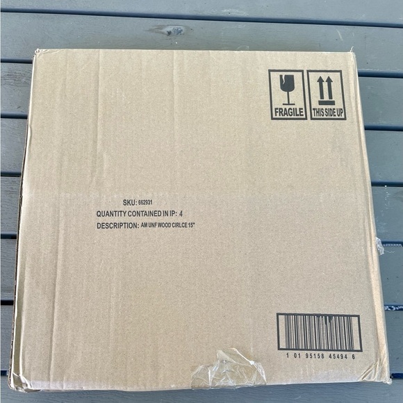 NEW - ArtMinds 15” Unfinished Round Plaque - DIY/Crafting - Box of 4 - Picture 5 of 5